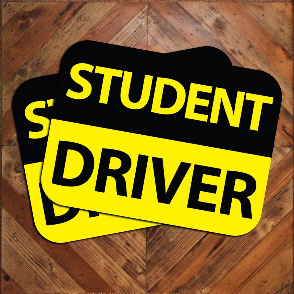 Pair (2) Of STUDENT DRIVER Car Magnets 9"x12" Generic Vehicle Signs New Signage